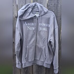 Abercrombie & Fitch Soft Gray Fleece Hoodie